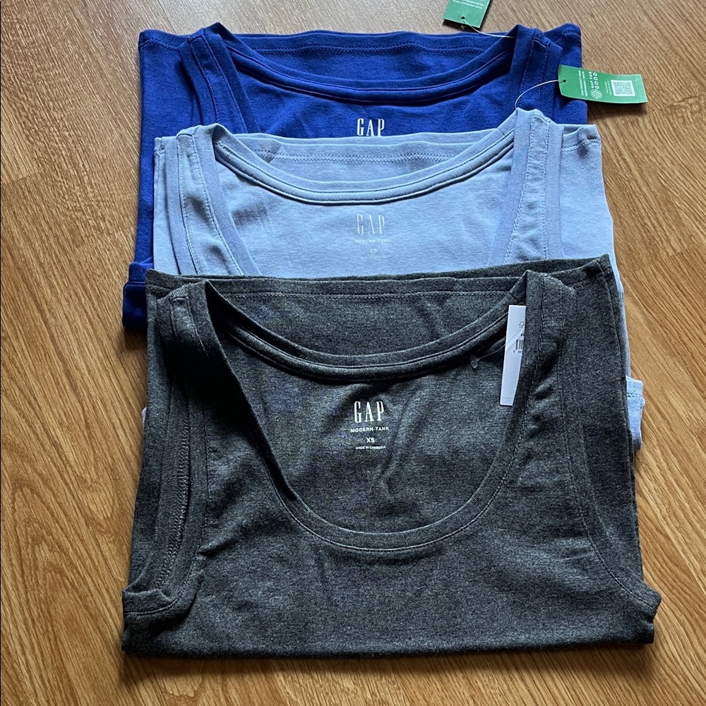 3 Gap Cotton Blend Tank Tops for $15